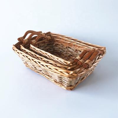 China China newest design wicker and grass tray willow tray basket for sale