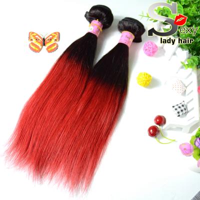 China 2016 best Hair Products Hair Weave Cheap Brazilian 1b/red Straight Virgin Hair for sale