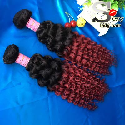 China Factory new product virgin brazilian hair weaing ombre hair 1b/99J wholesale human hair extension for sale