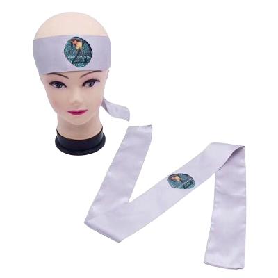 China hair wrap head hair scarf silk band silk hair wraps for frontal with logo for sale