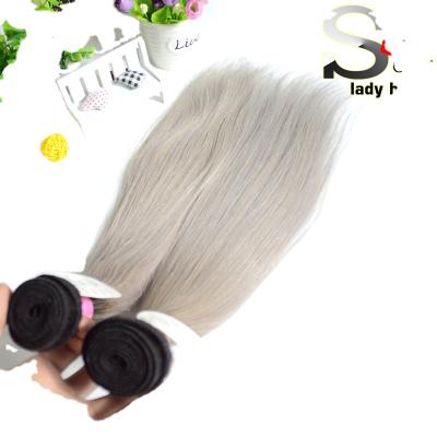 China High Grade grey straight Virgin Hair Brazilian Human Hair Extensions 100% Virgin Human Hair Products for sale