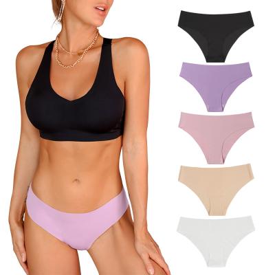 China New Antibacterial Women's One-piece Low-waist Briefs Naked Women's Underwear Breathable String Bikini Panties for sale