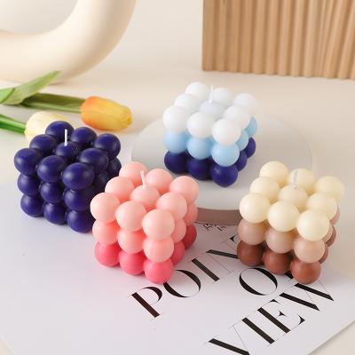 China 2022 New Creative Handmade Gradient Bubble Bubble Cube Soy Ball Cube Bubble Scented Candle 2022 New for sale