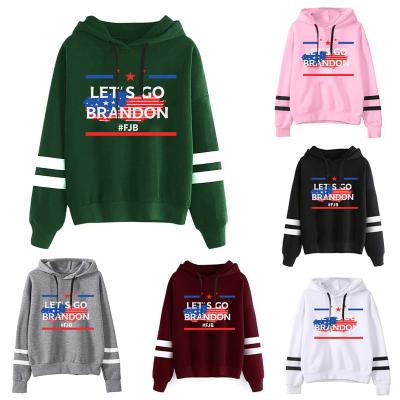 China Anti-Wrinkle 24 Hour Fast Shipping Hoodies Liberal Conservative USA Flag Print Graphic Anti Let Us Go Brandon Hoodies for sale