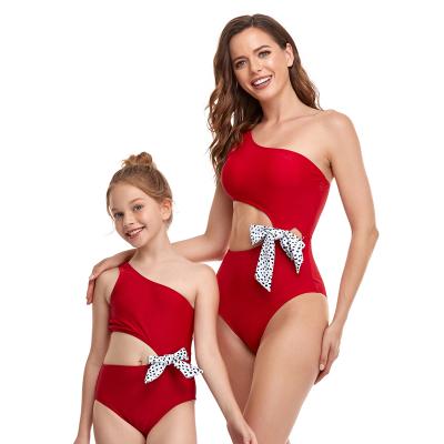 China 2021 Family Breathable Swimsuits Mommy and Me Swim One Piece Swimsuits for sale