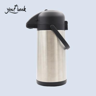 China Hot Sales Business Airpot Coffee Dispenser With Pump Insulated Stainless Steel High Quality Thermal Coffee Carafe Beverage Dispenser for sale