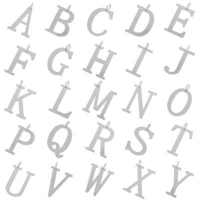 China A-Z Alphabet Letter Charms CLASSIC for Necklace Bracelet Pendant Jewelry Making Zirconia Brass DIY Handmade Jewelry for sale