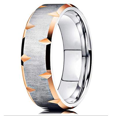 China New Ring Men Temperament Classic Stainless steel finger concave trendy Ring For Men Jewelry Gift of round 2022 FASHIONABLE for sale