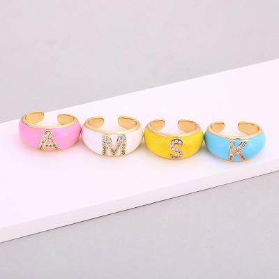 China 2022 New Fashion Colorful Pave Ring Women Vintage Colorful Pave Cubic Zirconia Opening Finger Ring For Women Jewelry Gift for sale