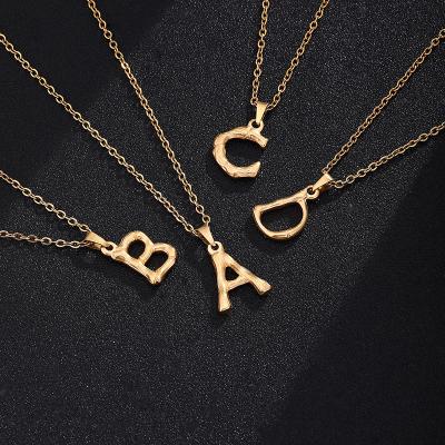 China 2021 Classic Women's Punk 2021 Fashion Letter Necklace Simple Stainless Steel Link Chain Necklace For Women Jewelry Gift for sale