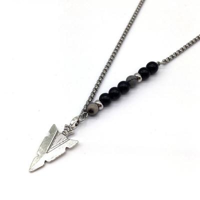 China New Fashion CLASSIC Arrow Charm Mens Necklace Stainless Steel Pendant Necklace For Mens Jewelry Gift for sale