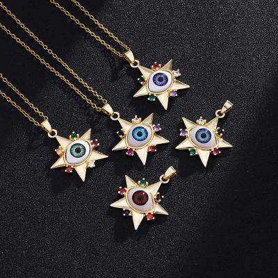 China 2022 TRENDY Stars Watches Necklace Women Stainless Steel Link Chain Brass Pendant Necklace For Women Jewelry Gift for sale