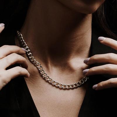 China 2022 Fashion Width 3/5/7mm 2022 Stainless Steel Link Chain Punk Necklace Women Fashion Figaro Chains Necklace For Women Jewelry Gift for sale