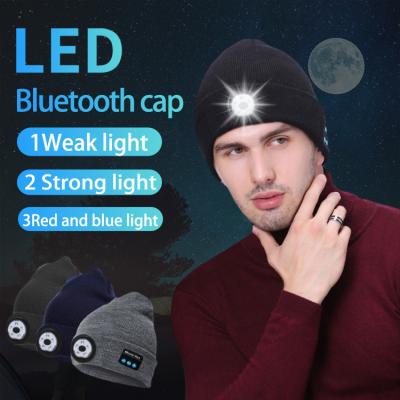 China Hot-selling head-mounted headband wireless earphone led outdoor lamp night working lighting HD call sport standby earphone along for sale