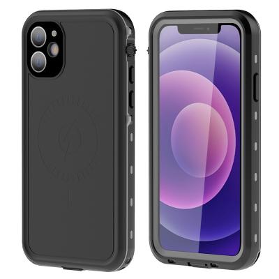 China Shockproof Waterproof Cover For iPhone 11 Design Phone Case Anti Moisture Proof Cover With Built In 6 Strong Magnets for sale