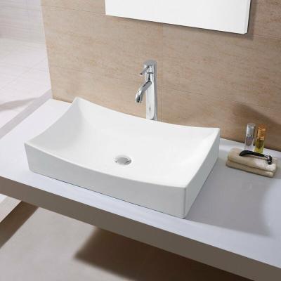 China Art Basin Ceramic Hand Wash Bathroom Sink Ware Easy Clean Irregular Sanitary Basin for sale