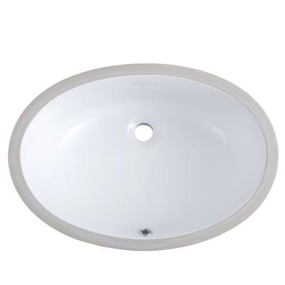 China Chaozhou Factory Easy Clean Oval Sanitary Ware Ceramic Wash Basin Sink Under Counter Mounted Basin for sale