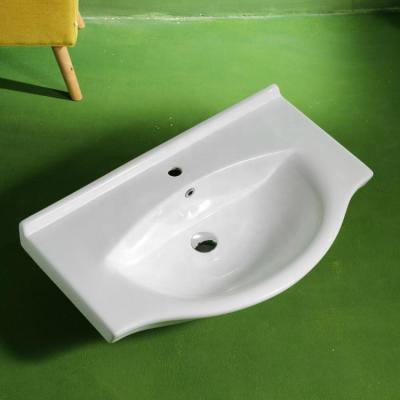 China Wash Basin Cabinet Basin Bathroom Vanity Vassal Stone Ceramic Sink Modern Easy Clean White Basin for sale