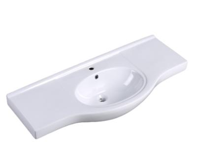 China Wholesale Price Easy Clean Ceramic Wash Basin Bathroom And White Porcelain Basin Wash Sink for sale