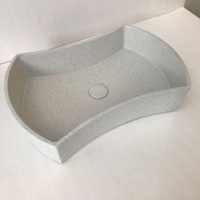 China Concrete Easy Clean Round Wash Basin Sink Unique Designs For Bathroom for sale