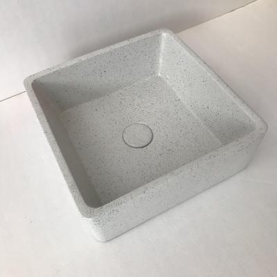 China Concrete Art Basin Easy Clean Bathroom Sink Countertop Custom Wash Basin for sale