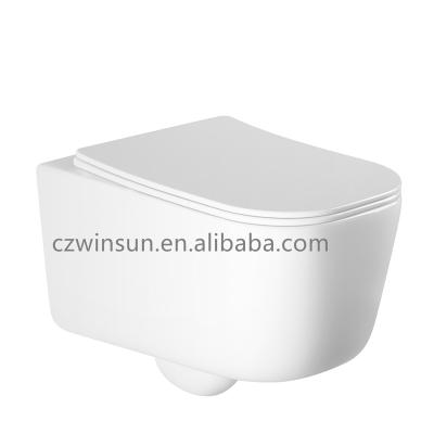 China Modern Easy-clean Porcelain Wall Hung Toilet For Home Hotel Flush Ceramic School Bathroom for sale