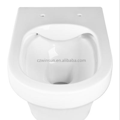 China Modern Wholesale Bathroom Filigree Gravity Toilet Flush Ceramic European WC for sale