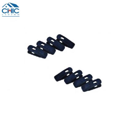 China Multifunctional Accessory Clips High Quality Black Velvet Clips For Clothes Hangers / Velvet Hangers for sale