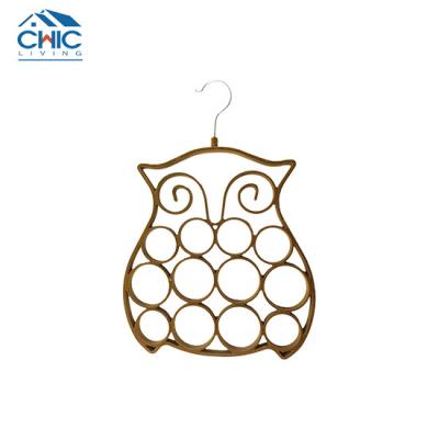 China Factory Wholesale Multifunctional Non-slip Scarf Hangers Custom Scarf Hangers With Owl Design For Scarves for sale