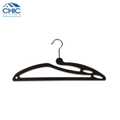 China Multifunctional High Quality Easy Slip Velvet Coat Hangers Non-slip Coat Hangers For Clothes for sale