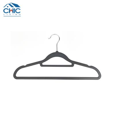 China Multifunctional Hangers Ultra Slim Heavy Duty Rubberized Non-Slip Hangers with Notches and Accessary Bar for Clothes for sale