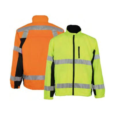 China 100% Polyester 300D Oxford with PU or PVC Coating 190T Taffeta Striping Custom Wholesale Mens Adult Yellow Color Winter Parka Hi-Viz (7 in 1) Safety Waterproof Reflective Jackets for sale