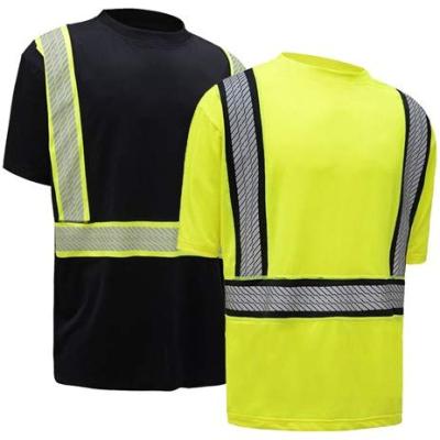 China 100% polyester birdeye fabric or reflective t-shirt short sleeve visibility t-shirt / pique fabric viz. for sale