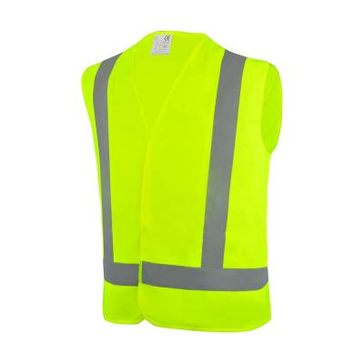 China Wholesale 100% Polyester EN ISO 20471 Fluorescent Yellow Reflective Vest Safety Vest Hi Viz for sale