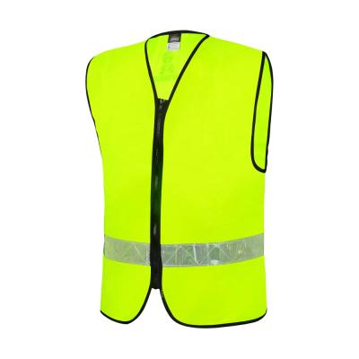 China 100% Polyester CE EN ISO 20471:2013+A1 2016 High Visibility Reflective Vest Fluorescent Yellow Orange Safety Vest With Pocket for sale