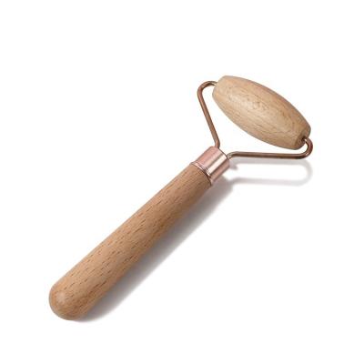 China Wooden Facial Massage Roller Handheld Muscle Massager Body Massager Therapy Wood Massage Tools For Facelift for sale