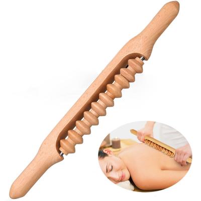 China Body Gua Sha Wooden Massage Stick Anti Cellulites Massage Wooden Roller Therapy Massage Tools For Body Shaping for sale