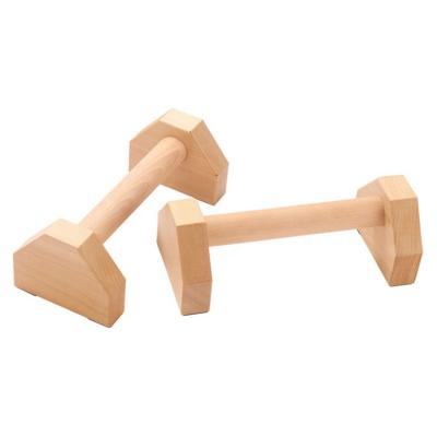 China Home Use Fitness Sports Pump Racks Bars Gym Exercise Handgrip Wooden Trainer Home Calisthenics Planks for sale