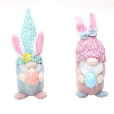 China 2022 Indoor Easter Decoration Bunny Plush Easter Dwarf Rabbit the Faceless Gnome Dolls Easter Bunny with Eggs Home Decoration for sale