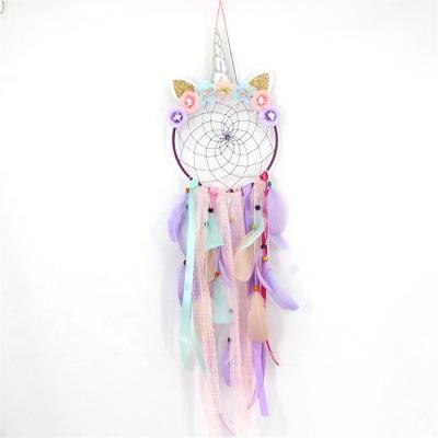 China Europe Wall Hanging Home Decor DIY Craft Supplies Handmade Dream Catcher with Feathers for sale