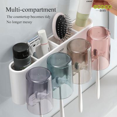 China Viable Hot Selling Price Bathroom Set Toothpaste Dispenser and Toothbrush Holder ex-factory for sale