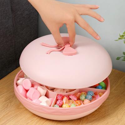 China Creative Storage Snack Boxes Candy Tray Food Storage Container pp Material Nuts Dry Dishes Tableware For Home Kitchen Supplies for sale