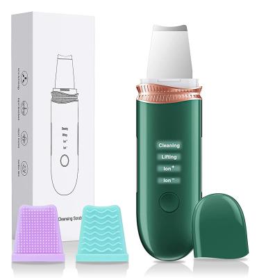 China 2021 Sonic Beauty Personal Care Ultrasonic Scraper Skin DEEP CLEANING Facial Scrubber for sale