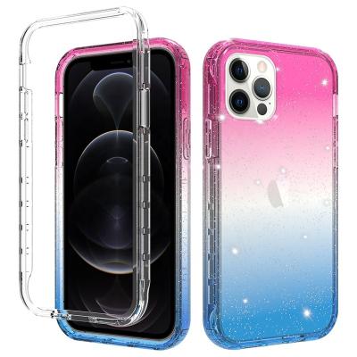 China Fashionable Gradient Warm Color Shock Proof Cell Case Yatwin Sales Soft Tpu Transparent Phone Case For Iphone12 for sale