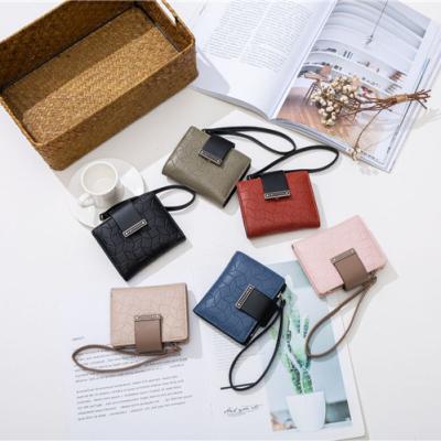 China High Quality Waterproof PU Diamond Women Clutch Bags Soft With Buckle Card Wallet Ladies Coin Pockets Leather Purses Casual Wholesale for sale