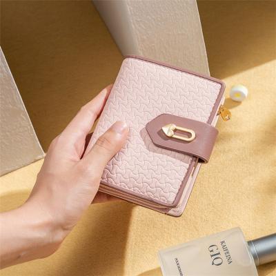 China Wholesale Wave Pattern Waterproof Printed Wallets For Girls Women With Buckle Ladies Coin Purse Change Pockets Fashion Clutch Bags Holder for sale