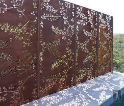 China Decorative Metal Screen Corten Laser Cut Garden Screen Laser Cut Outdoor Metal Screen for sale