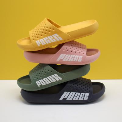 China Custom LOGO side wholesale light slipper leaf slide high quality rubber single sandal for sale