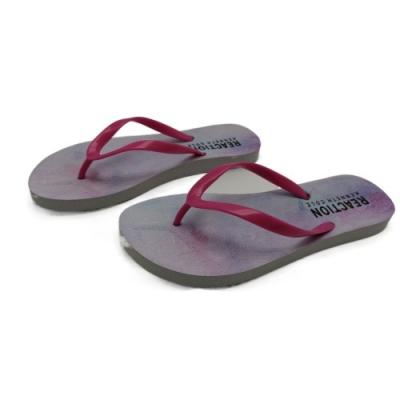 China CUSHIONING Softer Insole Arch Support Slippers Rubber Printing EVA Flip Flops Custom Logo Flip Flops For Women for sale