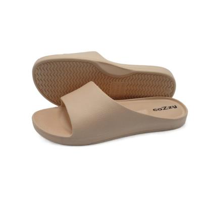 China EVA Slide Toe Slide Sandal Arch Support Indoor Open Design Insole Suitable Slipper Slide Bath Room Pool Sandals for sale